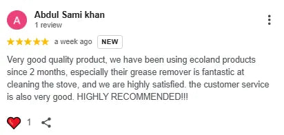 Google review from an Ecoland customer
