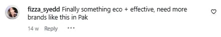 Instagram customer comment