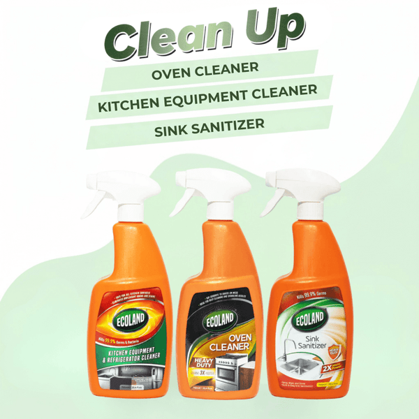 Oven Cleaner + Equipment Cleaner + Sink Sanitizer - Ecoland